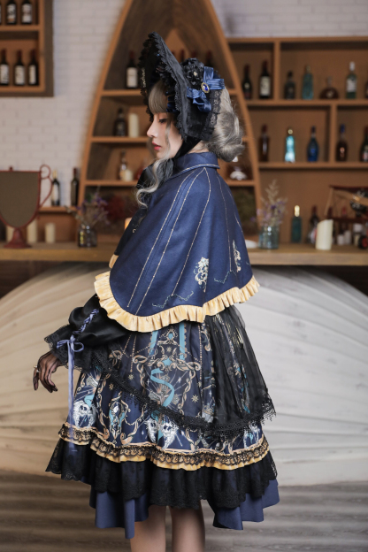 YLF Dress Halloween Original Lolita Divine Redemption OP Type II Retro Gothic Darkness Style