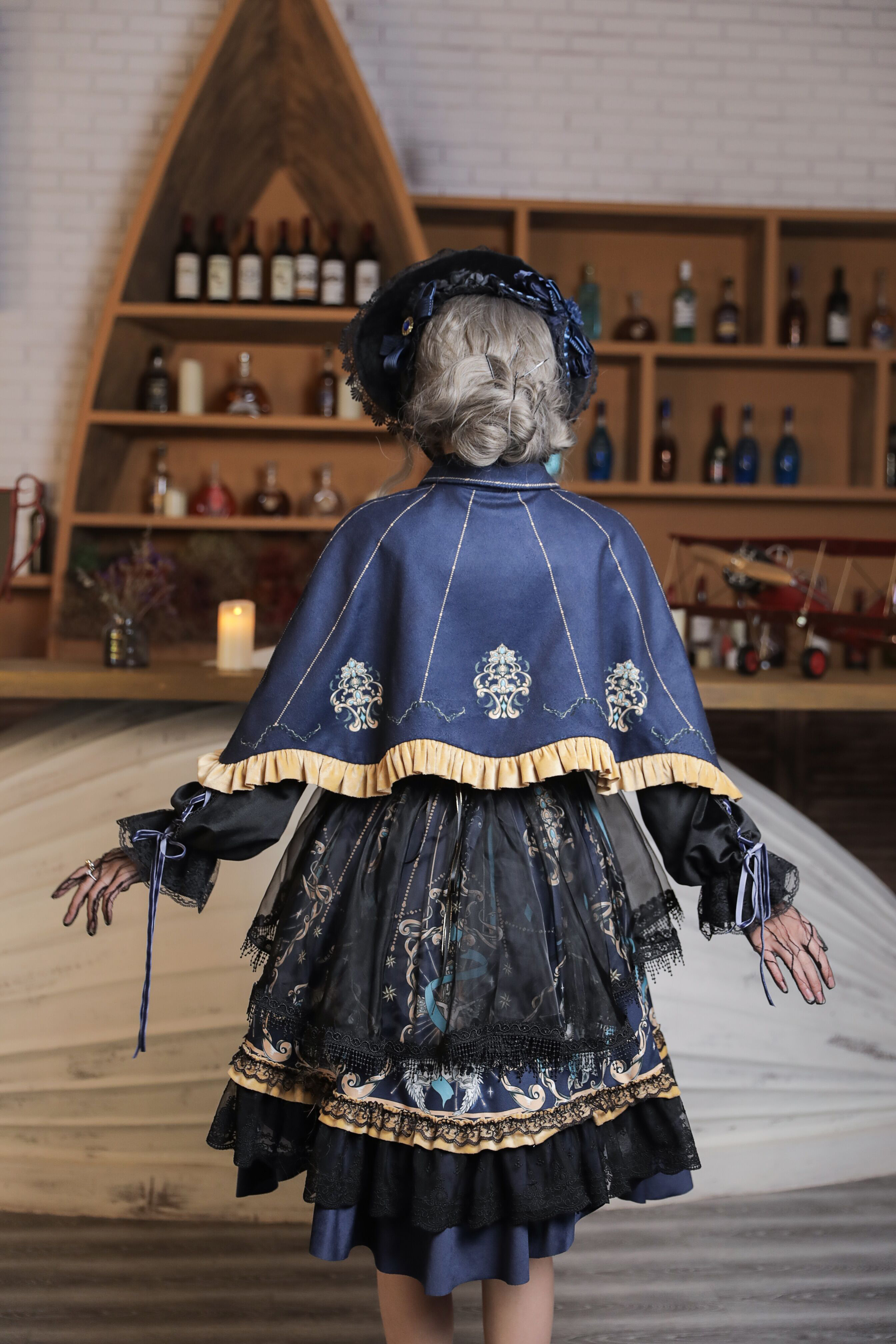 YLF Dress Halloween Original Lolita Divine Redemption OP Type II Retro Gothic Darkness Style