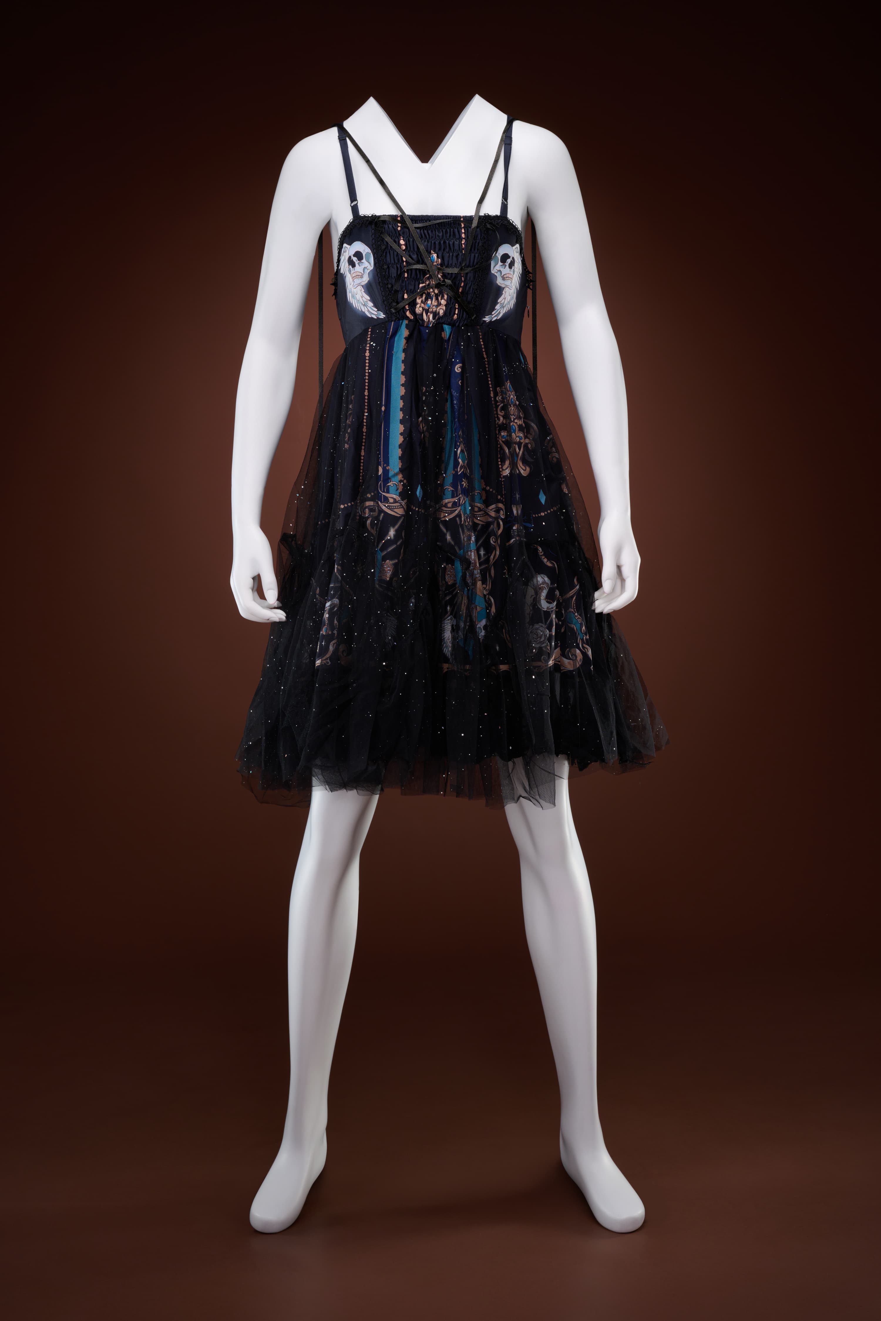 YLF Dress Original Design Doubel Layer Lace Black Long Dress