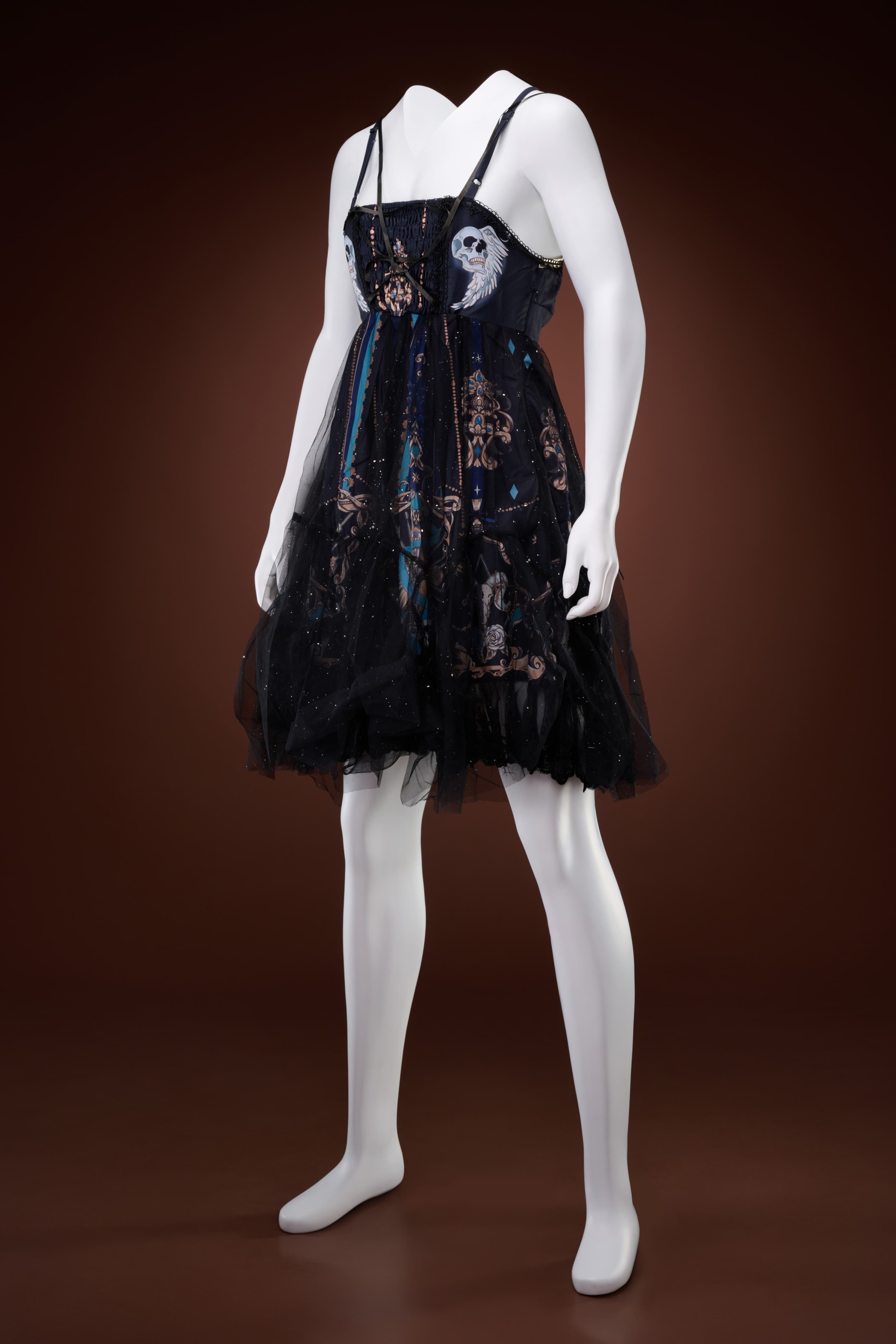 YLF Dress Original Design Doubel Layer Lace Black Long Dress