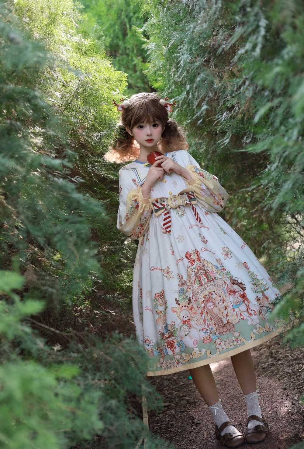 YLF Dress Star of Bethlehem Cute Pastoral Long-Sleeve OP Style Lolita Dress