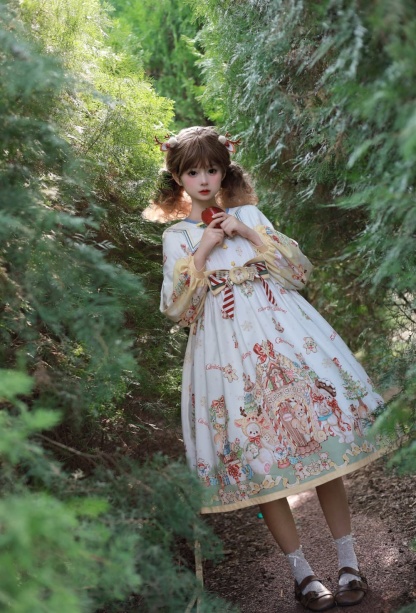 YLF Dress Star of Bethlehem Cute Pastoral Long-Sleeve OP Style Lolita Dress
