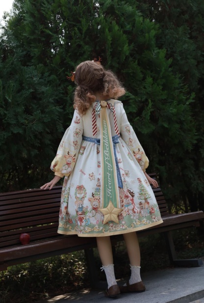 YLF Dress Star of Bethlehem Cute Pastoral Long-Sleeve OP Style Lolita Dress