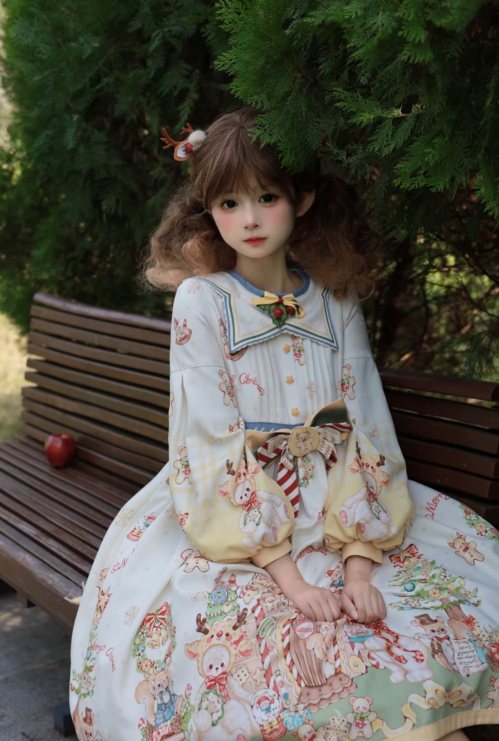 YLF Dress Star of Bethlehem Cute Pastoral Long-Sleeve OP Style Lolita Dress