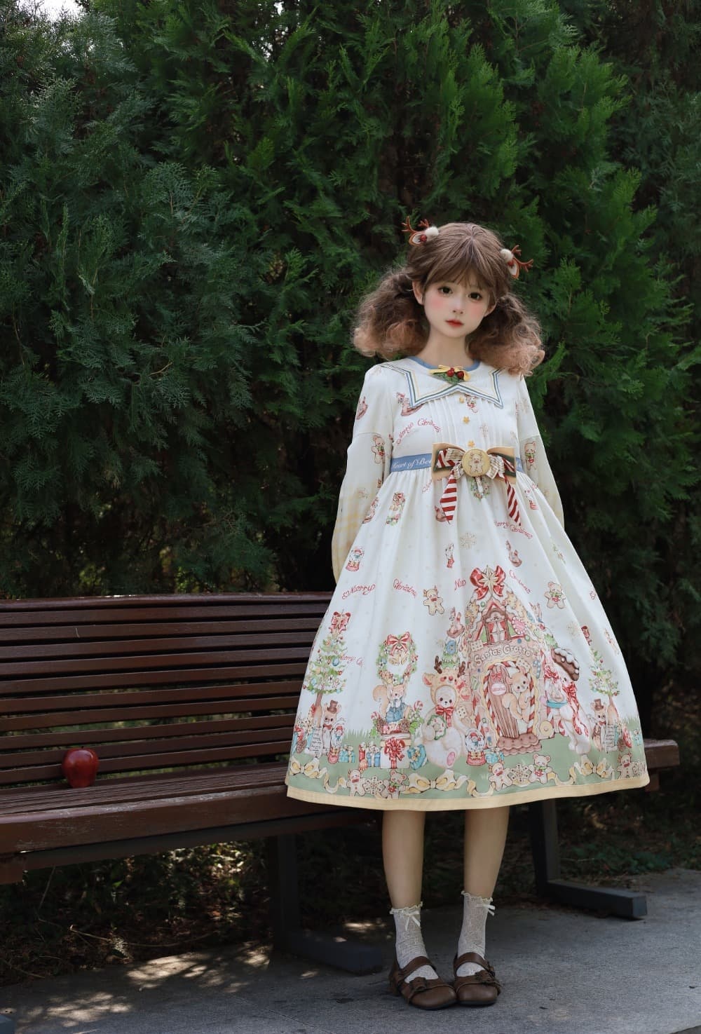 YLF Dress Star of Bethlehem Cute Pastoral Long-Sleeve OP Style Lolita Dress