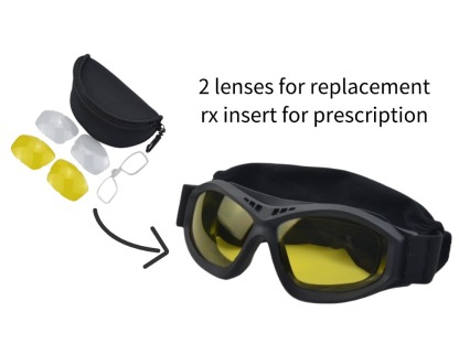 Cara - Prescription Tactical Goggles Kit