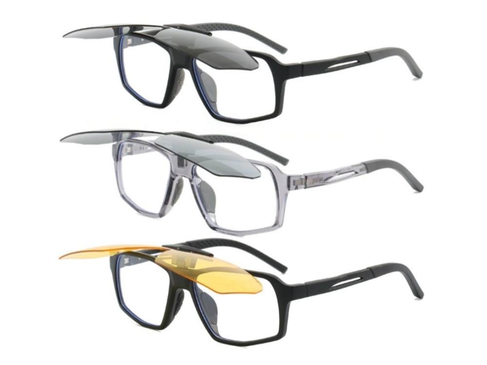 Cal - Geometric Flip-up Polarized Sunglasses