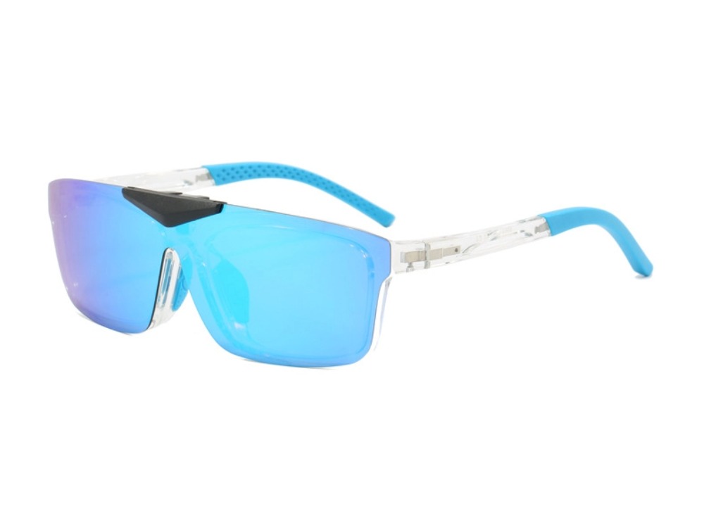 Hal - Rectangle Flip-up Polarized Sunglasses