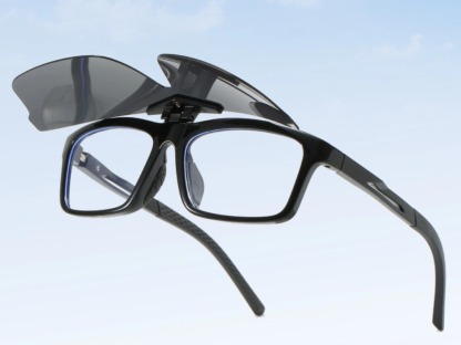 Hal - Rectangle Flip-up Polarized Sunglasses