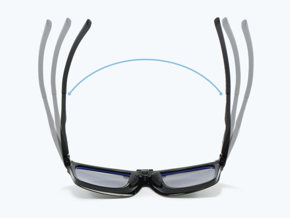 Hal - Rectangle Flip-up Polarized Sunglasses