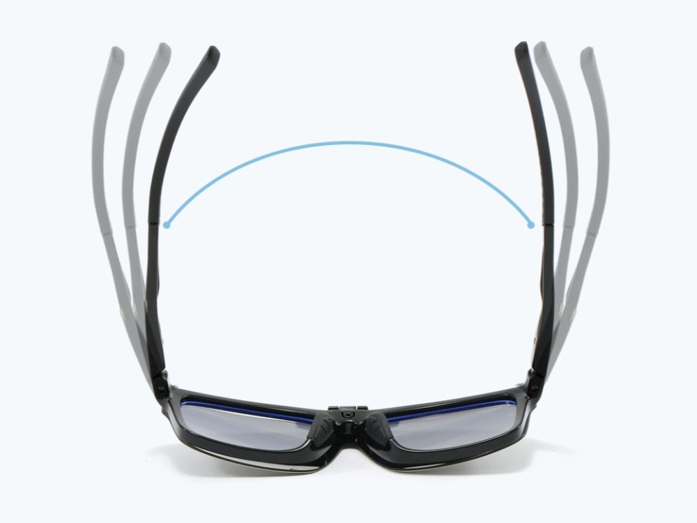 Hal - Rectangle Flip-up Polarized Sunglasses