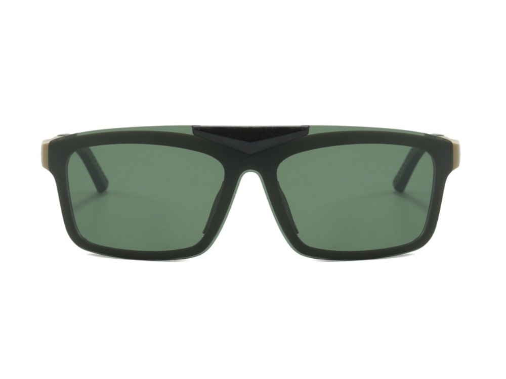 Hal - Rectangle Flip-up Polarized Sunglasses