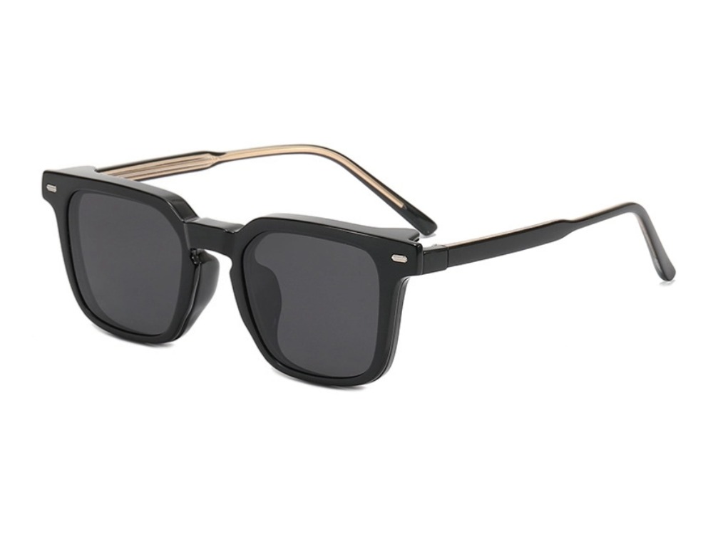 Ike - Square Glasses with Magnetic Polarized Sunglasses