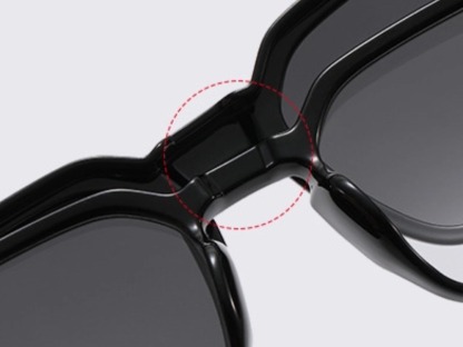 Ike - Square Glasses with Magnetic Polarized Sunglasses