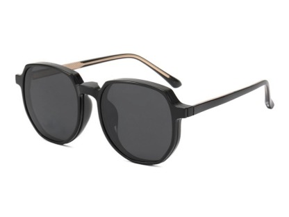 Abe - Geometric Glasses with Magnetic Polarized Sunglasses