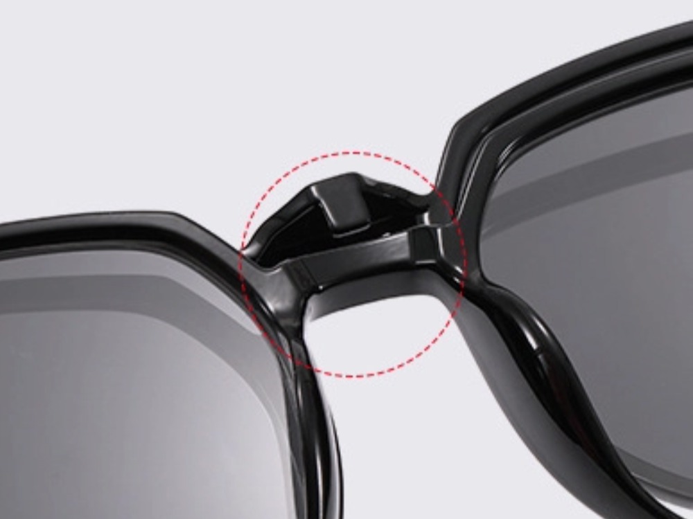 Abe - Geometric Glasses with Magnetic Polarized Sunglasses