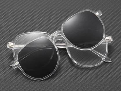 Abe - Geometric Glasses with Magnetic Polarized Sunglasses