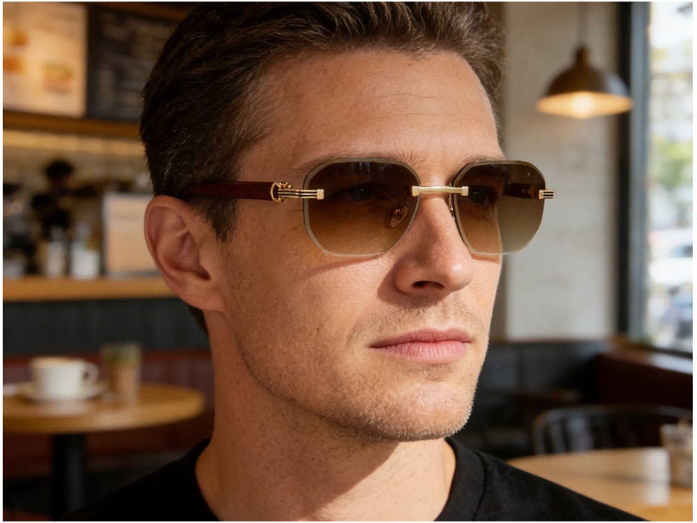 Neil - Rimless Prescription Sunglasses