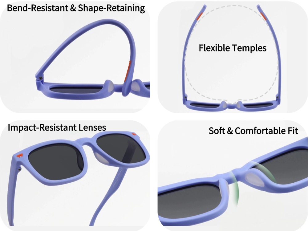 Clerk - Square Polarized Prescription Sunglasses for Kids
