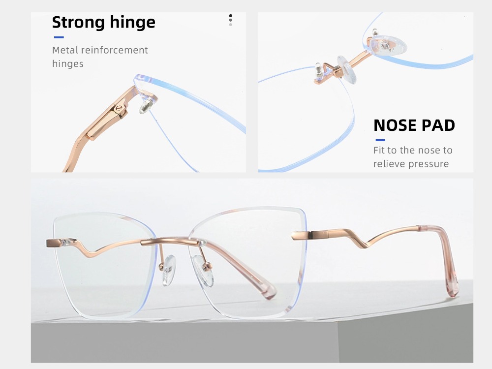 Ella - Rimless Prescription Glasses