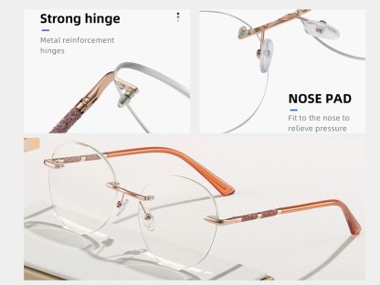 Nora - Rimless Prescription Glasses