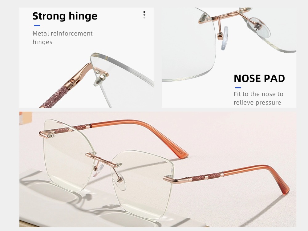 Lily - Rimless Prescription Glasses