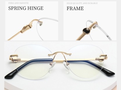 Iris - Rimless Prescription Glasses