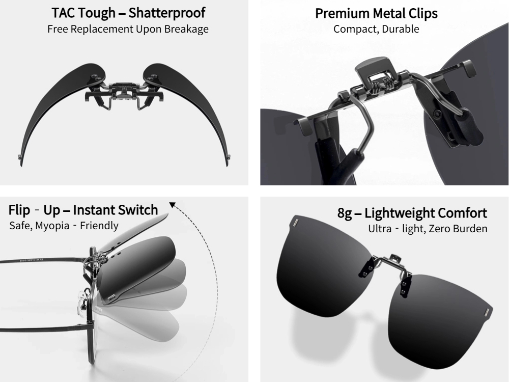 Jerry - Polarized Clip-on Sunglasses Lens