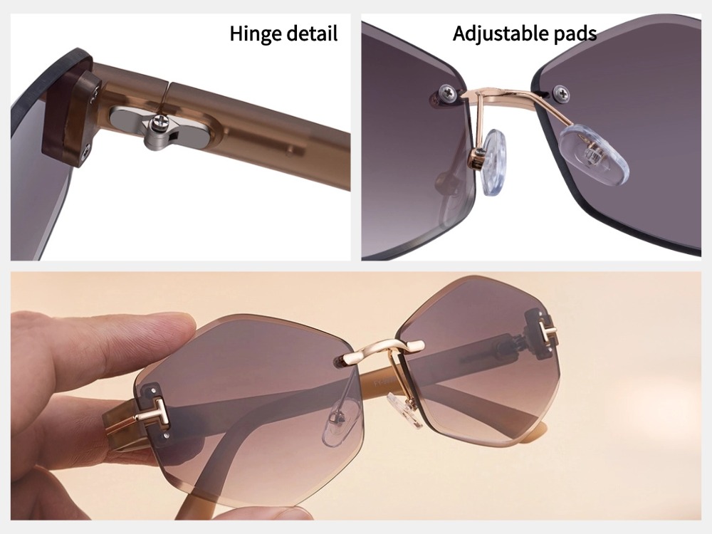 Sadie - Rimless Prescription Sunglasses