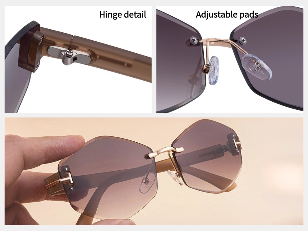 Sadie - Rimless Prescription Sunglasses