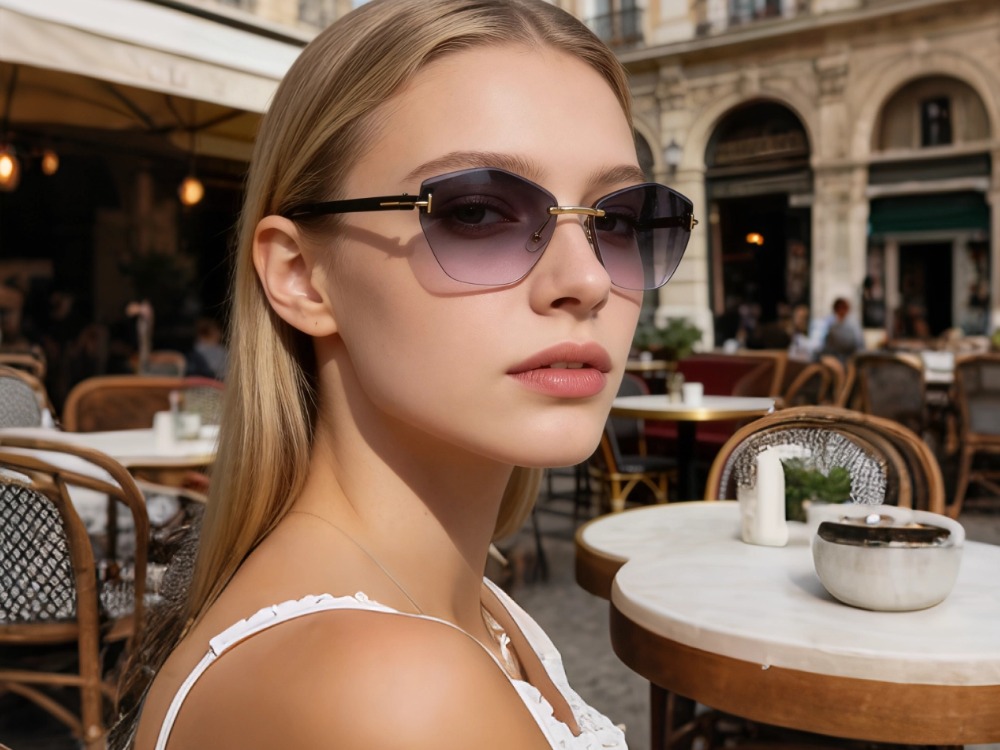 Piper - Rimless Prescription Sunglasses