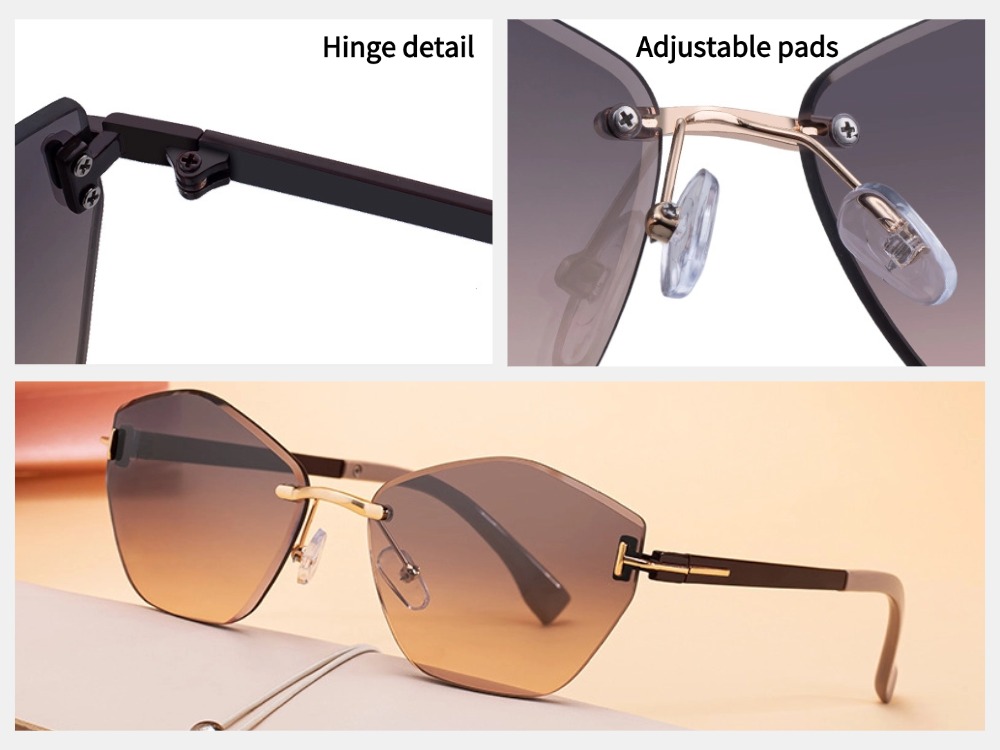 Piper - Rimless Prescription Sunglasses