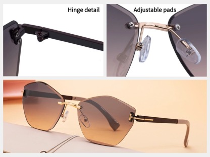 Piper - Rimless Prescription Sunglasses