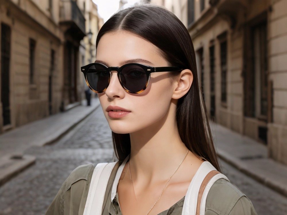 Olive - Round Prescription Sunglasses