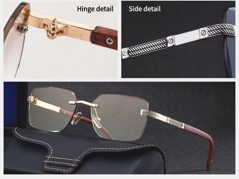 Rowan - Rimless Photochromic Prescription Sunglasses