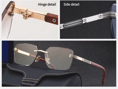Rowan - Rimless Photochromic Prescription Sunglasses