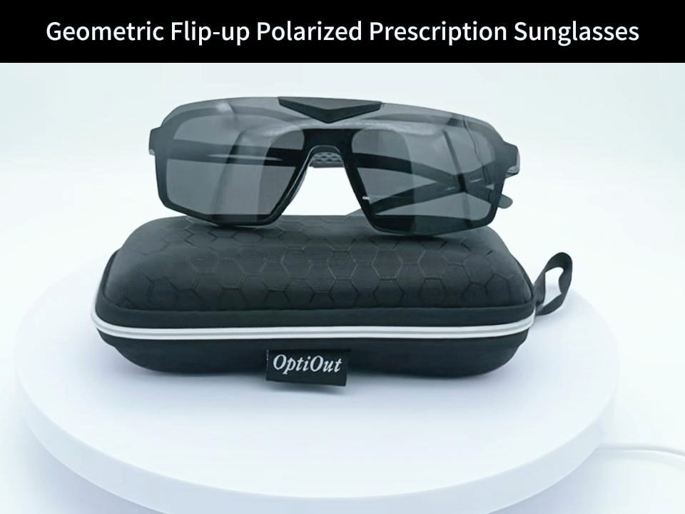 Cal - Geometric Flip-up Polarized Prescription Sunglasses
