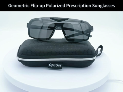Cal - Geometric Flip-up Polarized Prescription Sunglasses