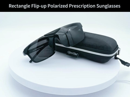 Hal - Rectangle Flip-up Polarized Prescription Sunglasses