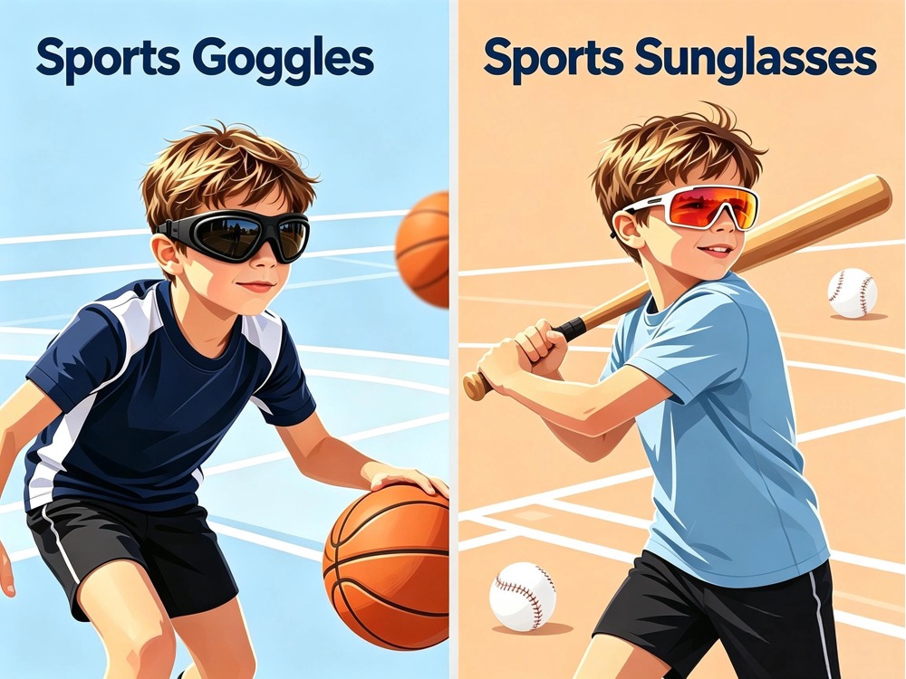 How to choose between sports goggles and sports sunglasses for kids?