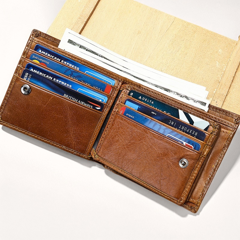 Gowalletly - RFID Leather Men's Wallet with Multi-Function