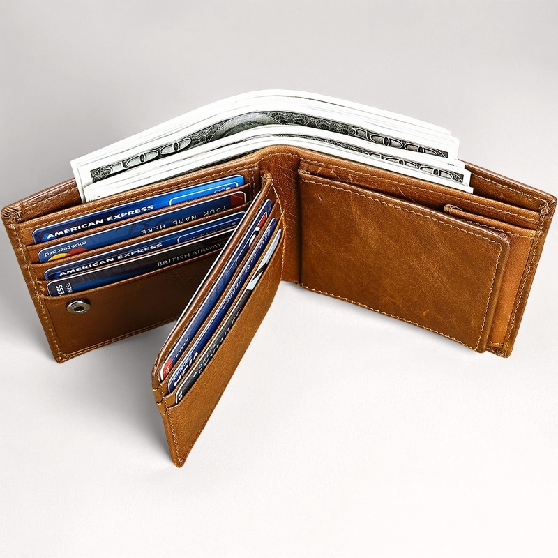 Gowalletly - RFID Leather Men's Wallet with Multi-Function