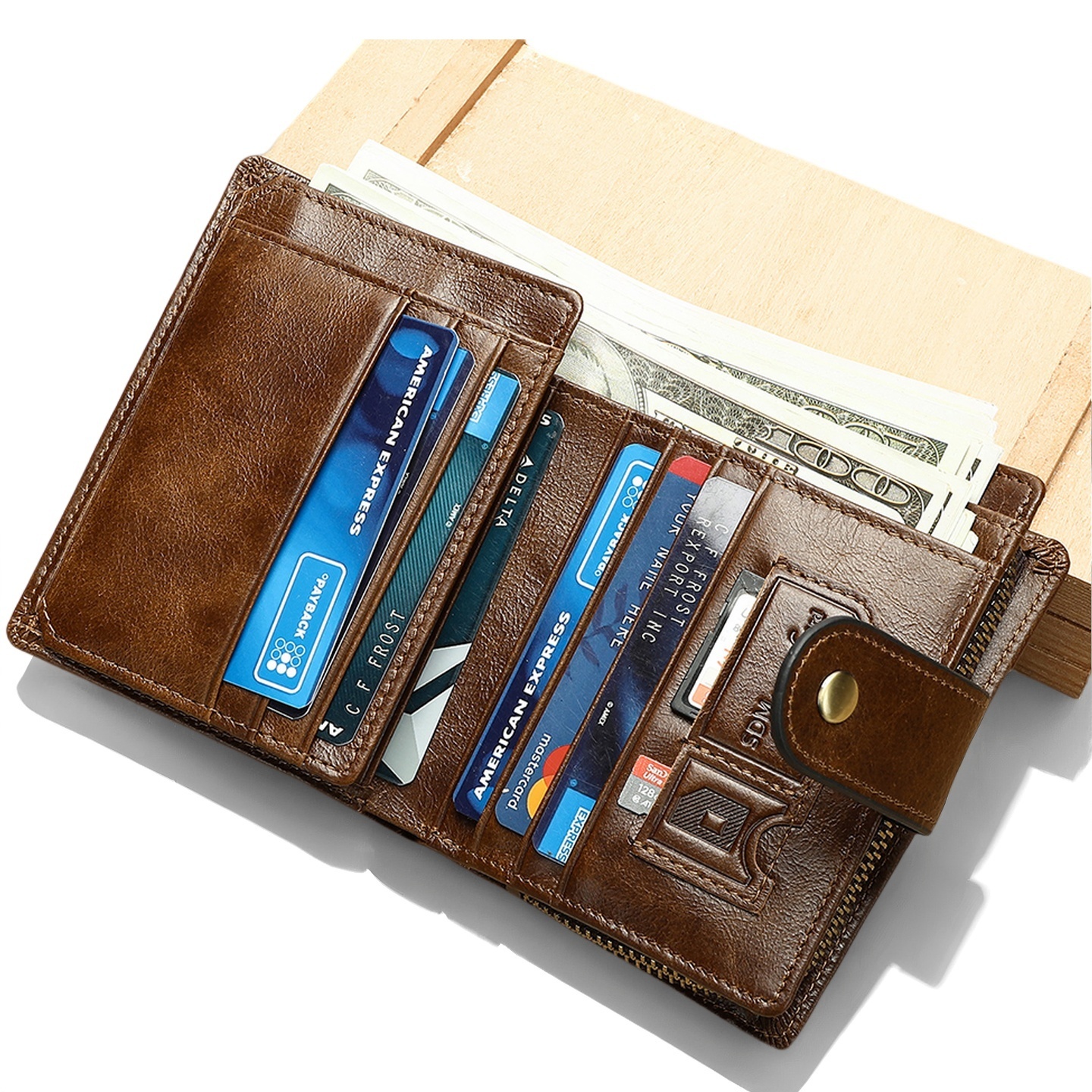 Gowalletly RFID Blocking Leather Wallet