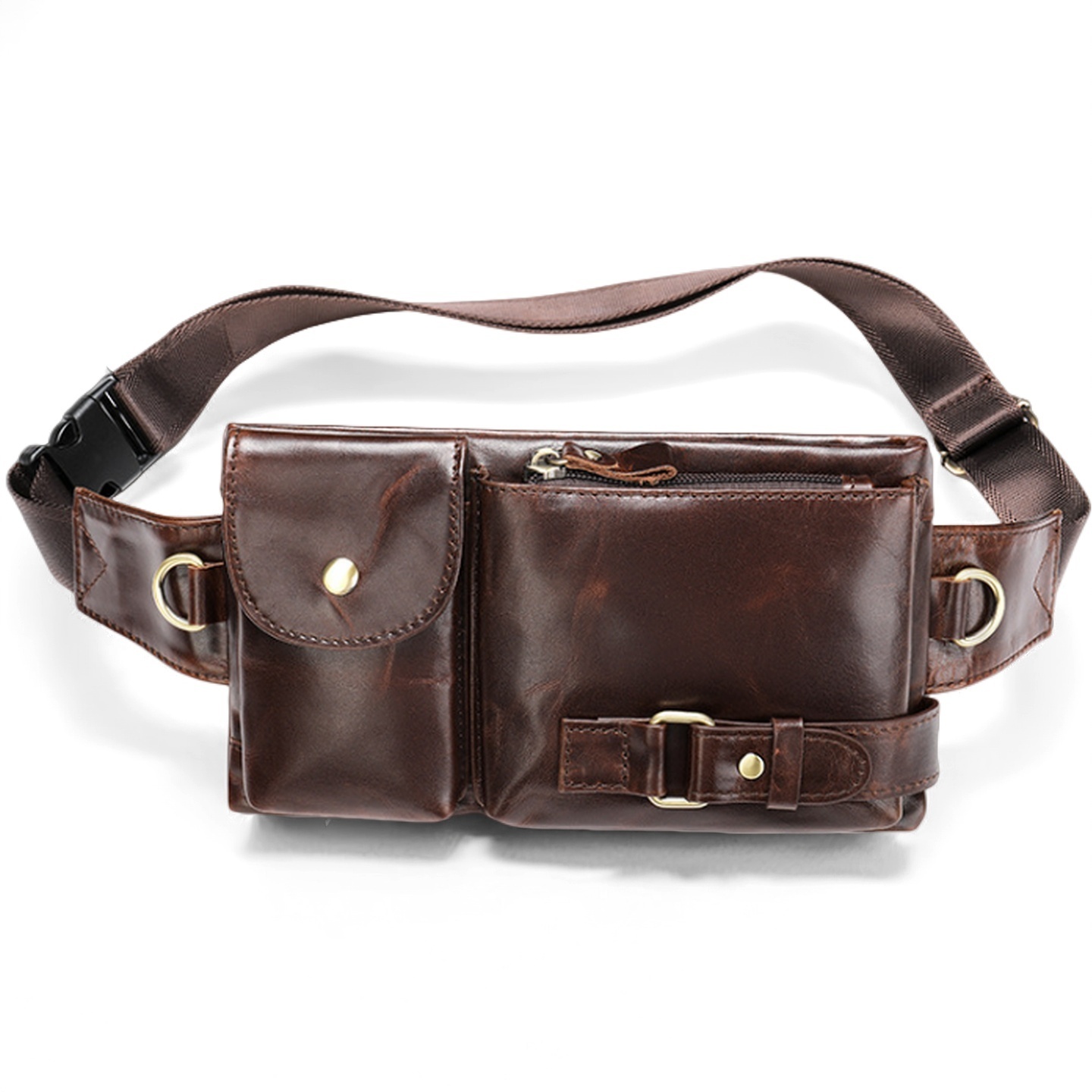 Gowalletly Leather Waist Chest Bag