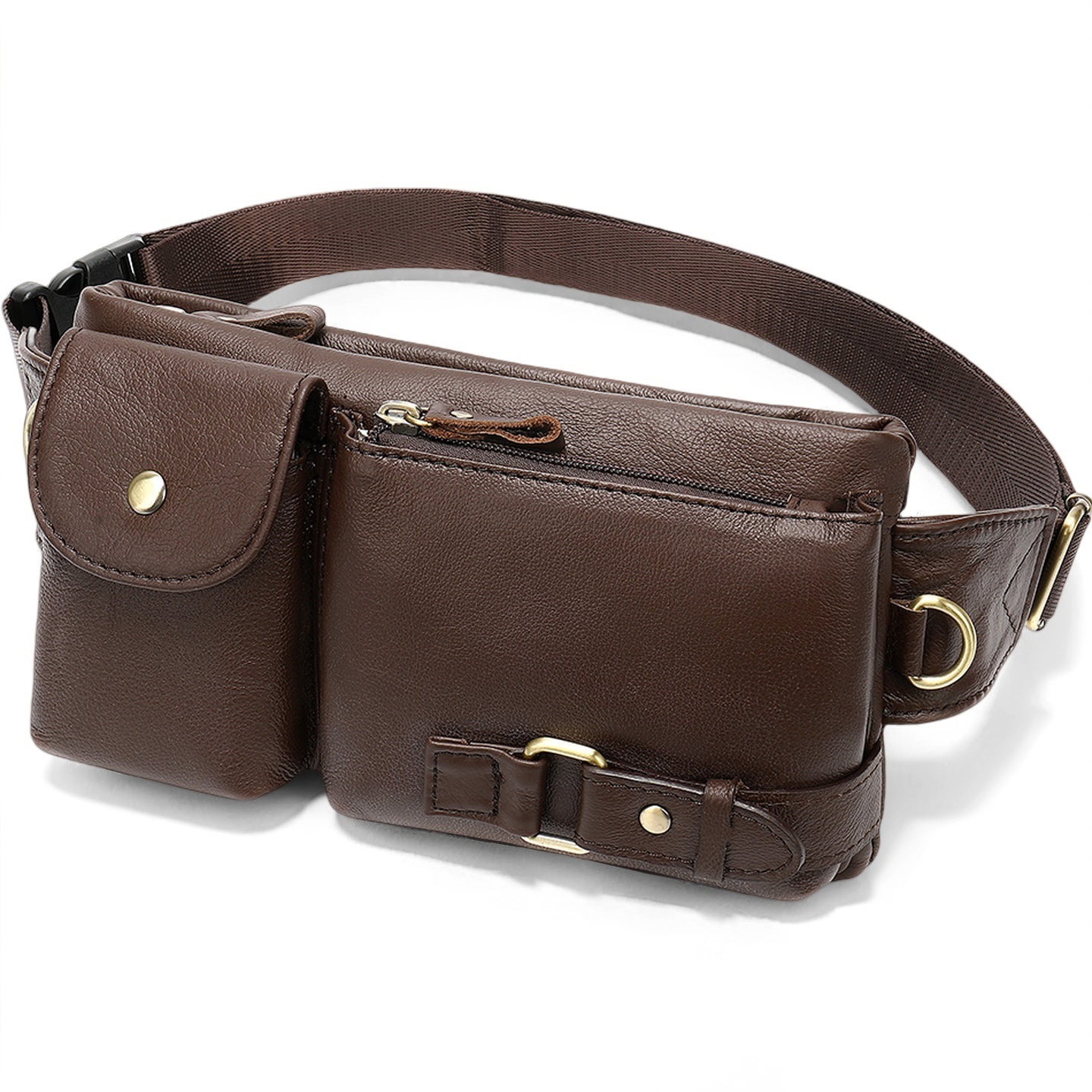 Gowalletly Leather Waist Chest Bag