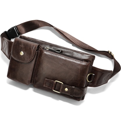 Gowalletly Leather Waist Chest Bag