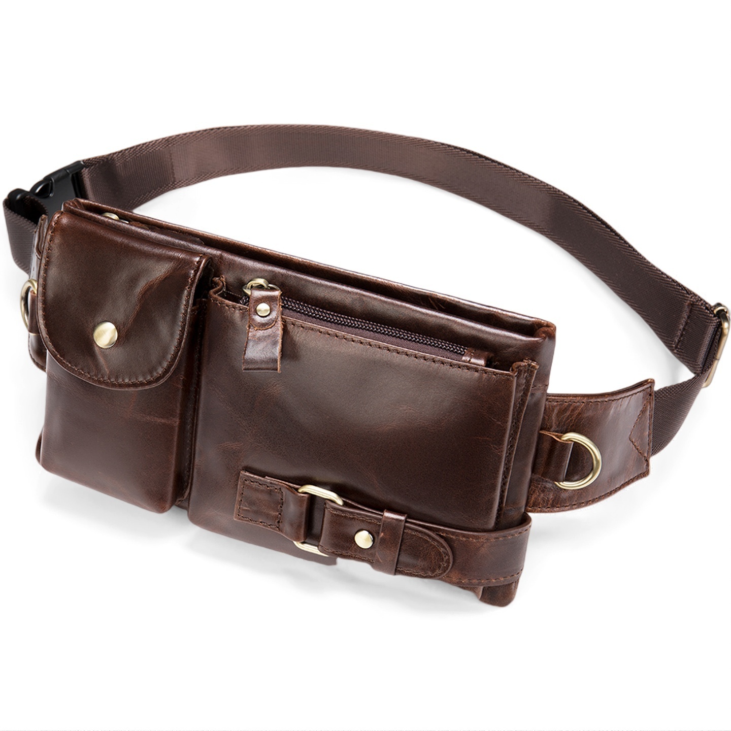 Gowalletly Leather Waist Chest Bag