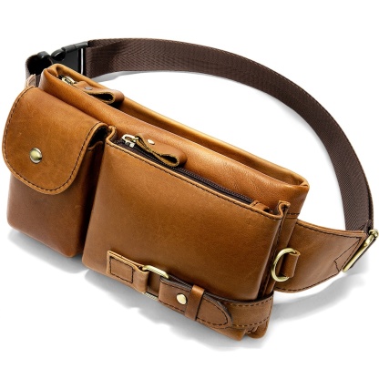 Gowalletly Leather Waist Chest Bag