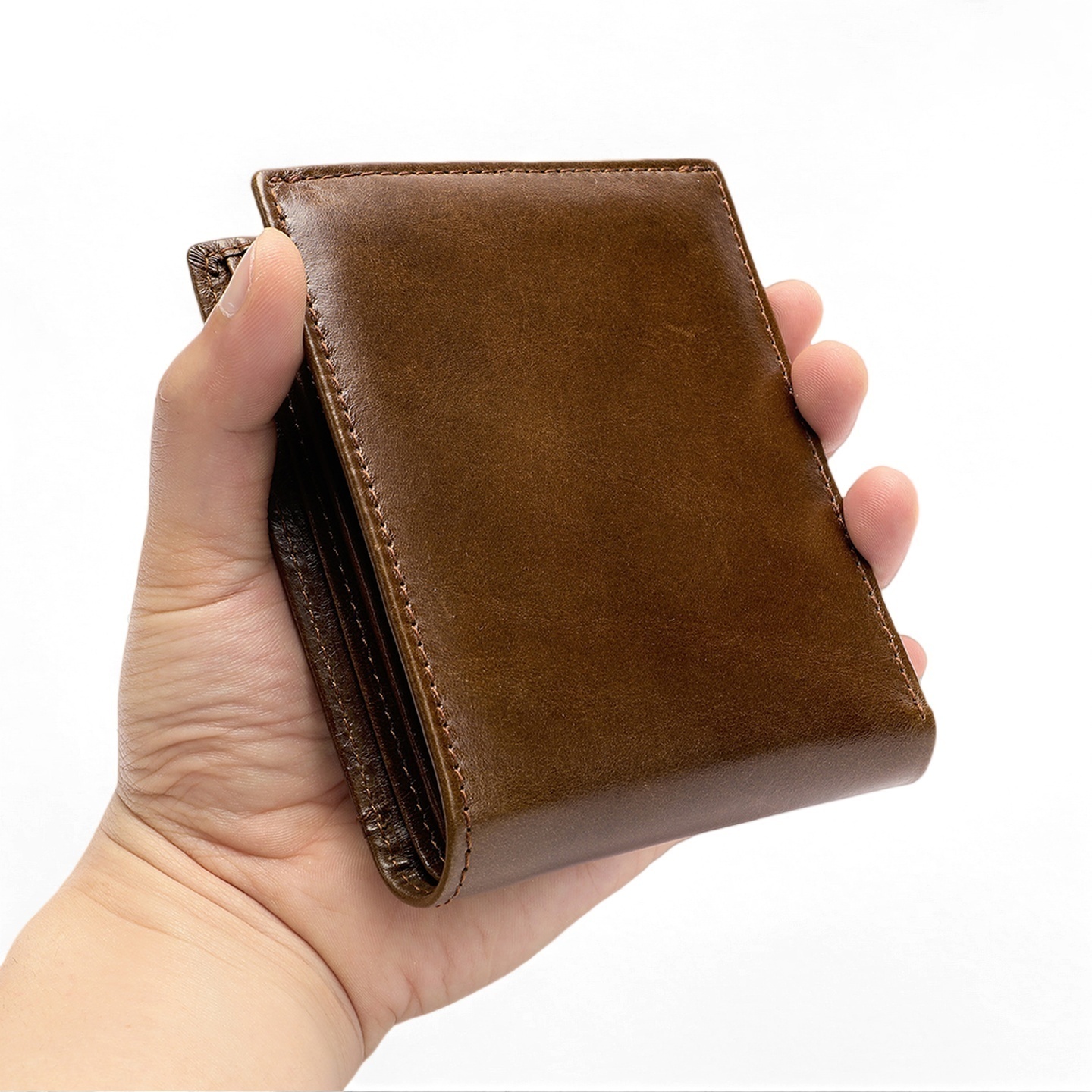 Gowalletly RFID Leather Wallet Men