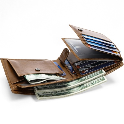 Gowalletly RFID Leather Wallet Men